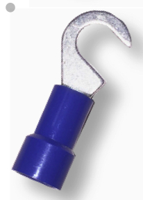 16-14 #8 Nylon Hook Terminals Bag of 100 - Click Image to Close